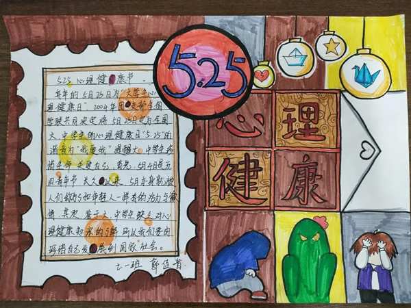 525心理健康日心理手抄報(bào)